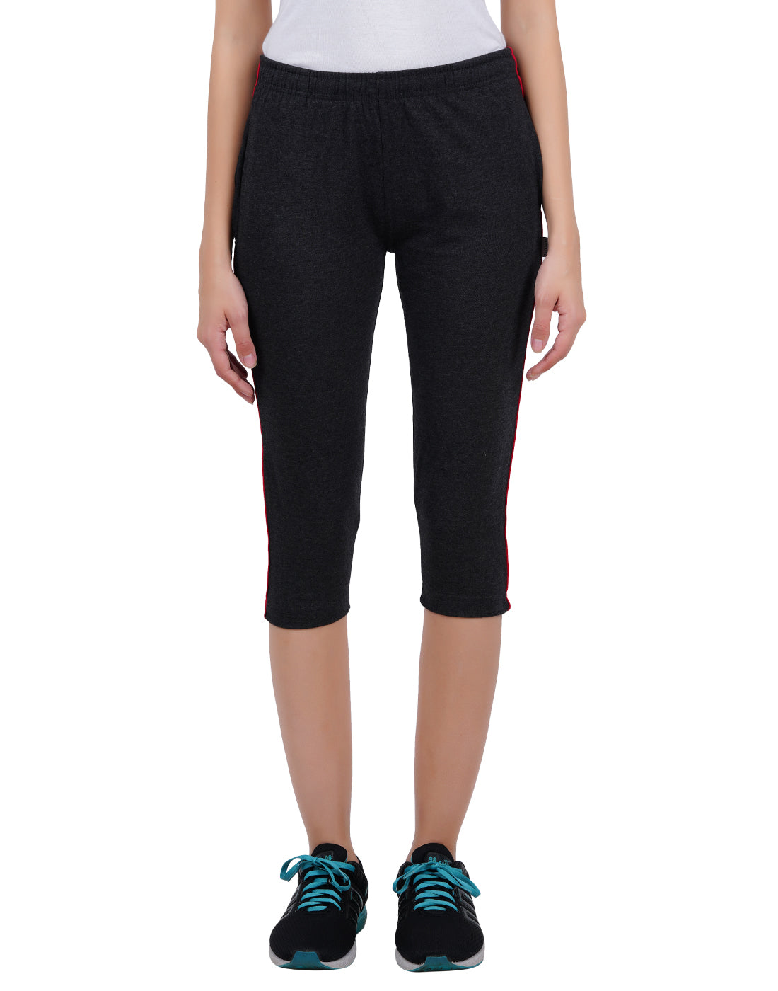 Charcoal Melange 3/4 Piping Pant -Style #L-0604