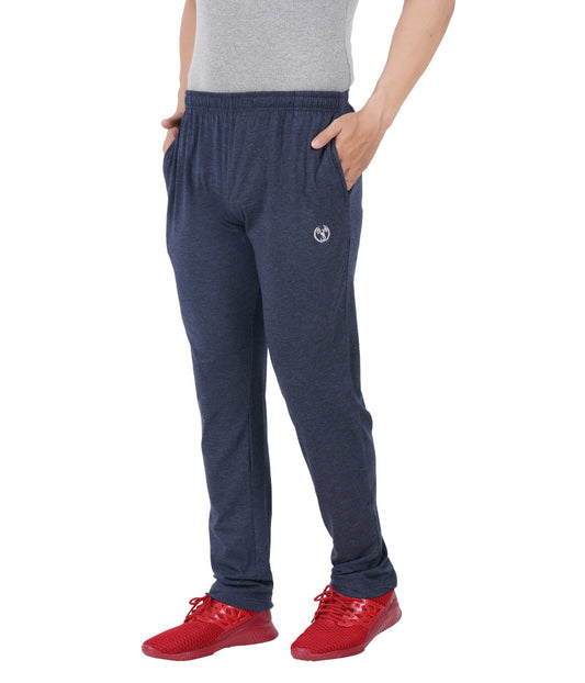 Navy Melange Plain Zipper Trackpant - Style #0404