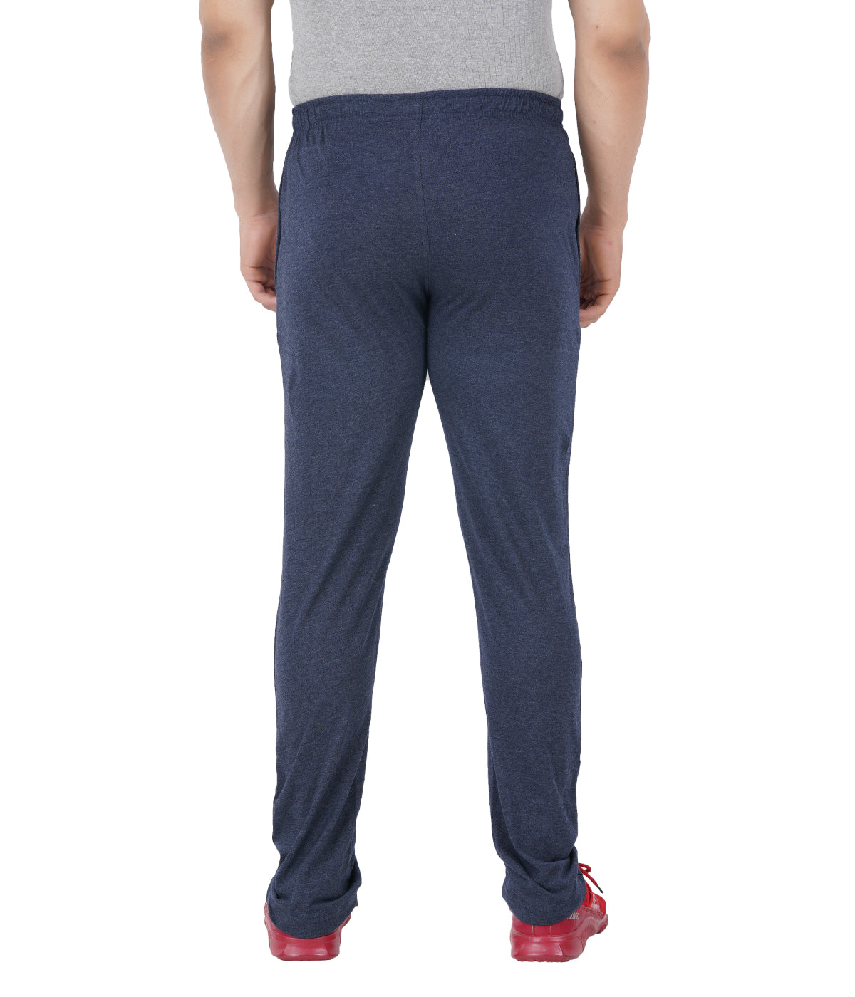 Navy Melange Plain Zipper Trackpant - Style #0404