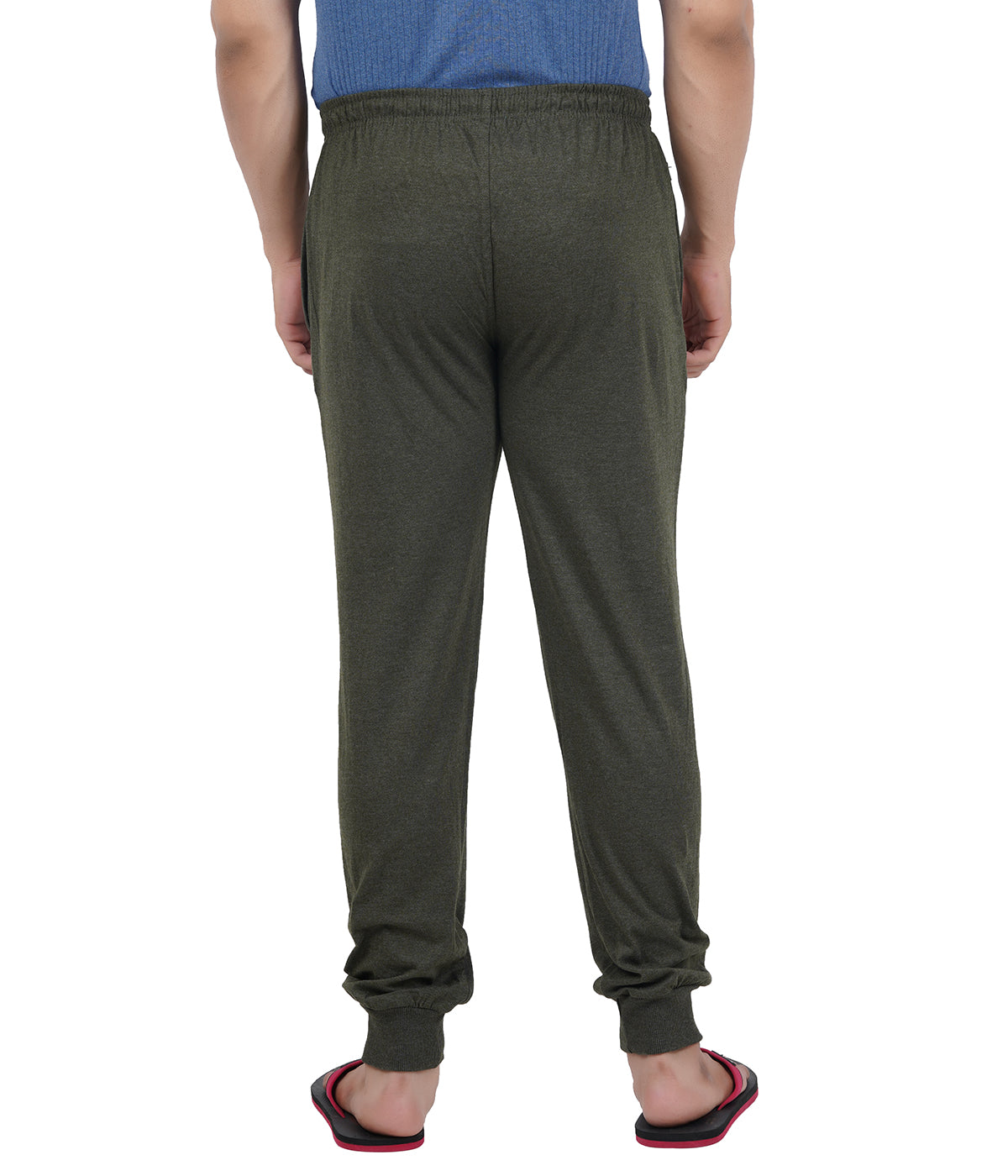 Olive Melange Bottom Rib Track Pant- Style #0407