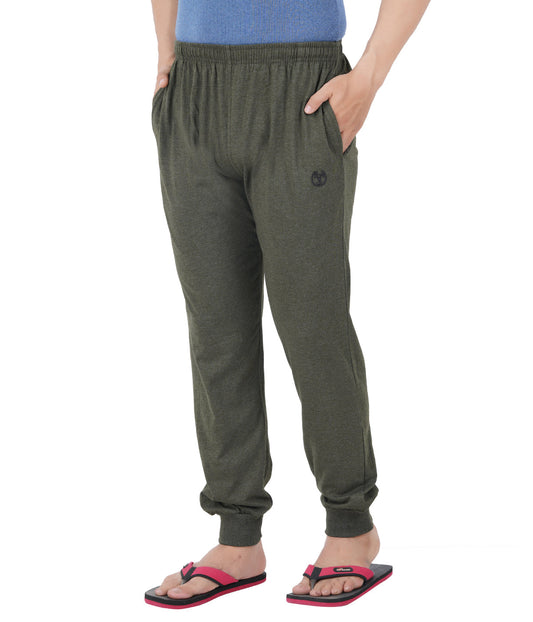 Olive Melange Bottom Rib Track Pant- Style #0407