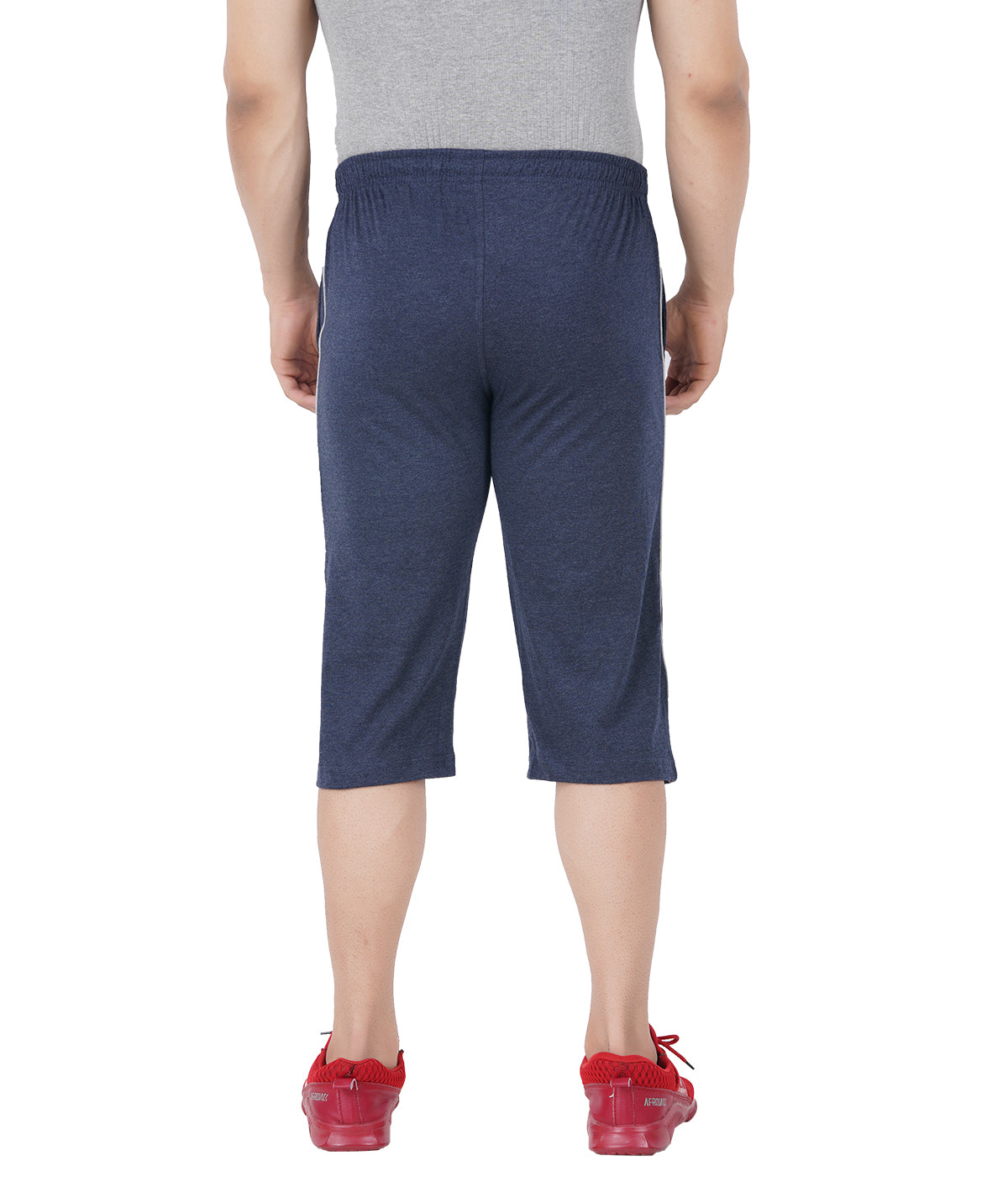 Navy Melange 3/4 Piping Pant -Style #0604