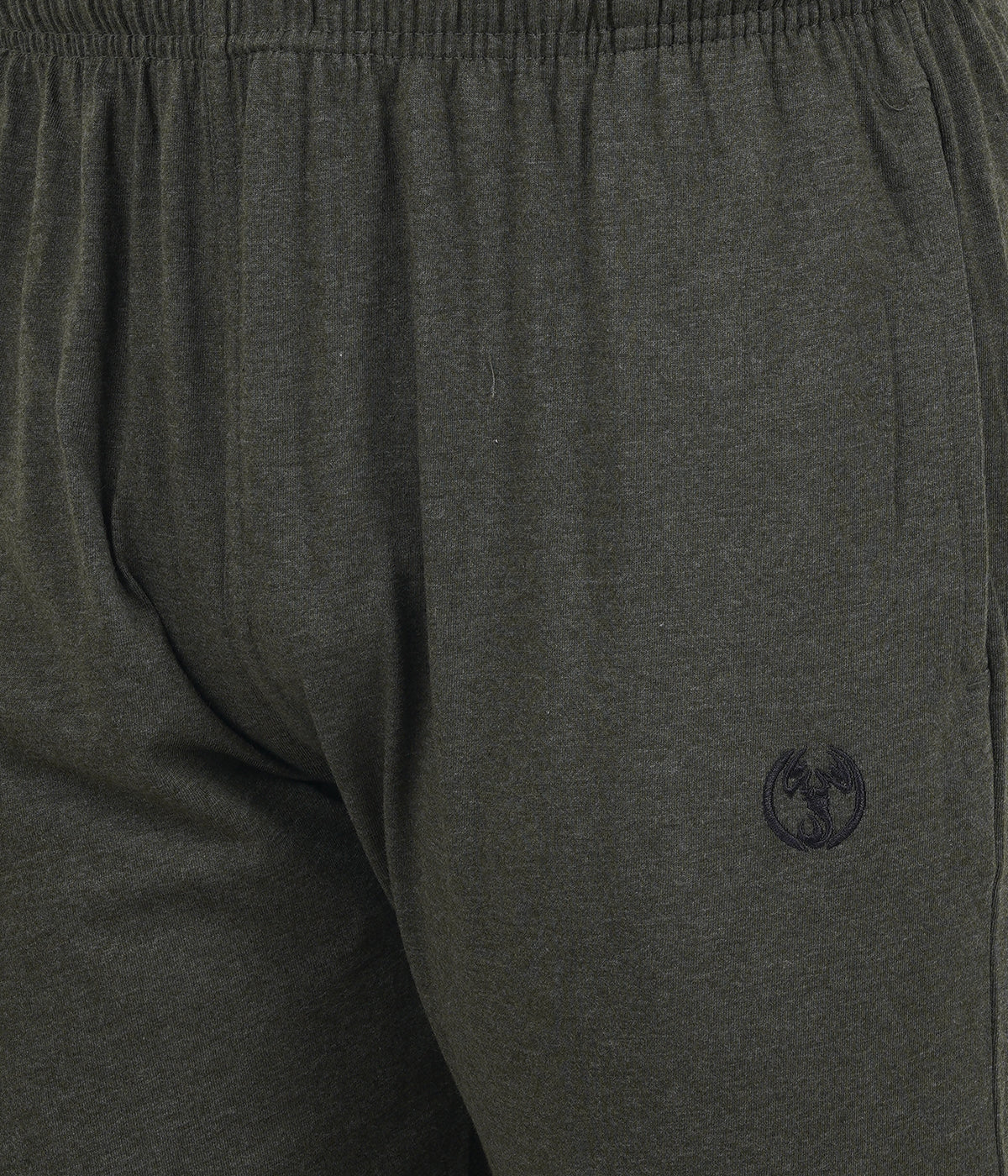 Olive Melange Bottom Rib Track Pant- Style #0407