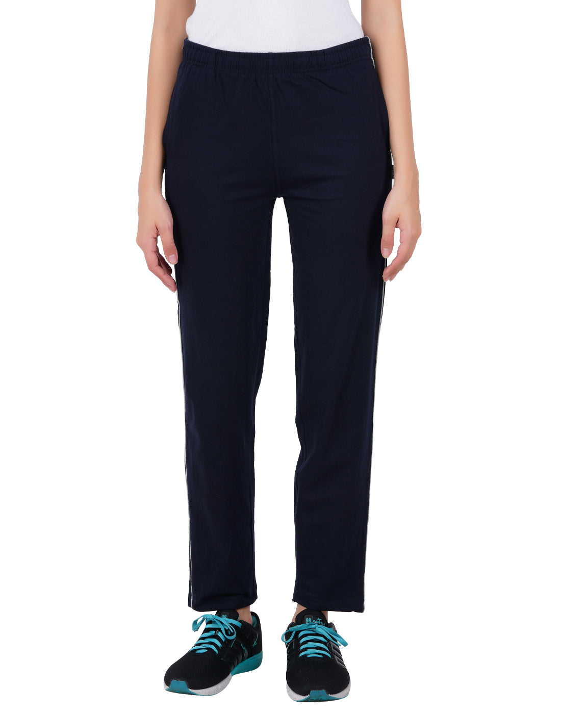 Navy Blue Piping Trackpant-Style #L-0405