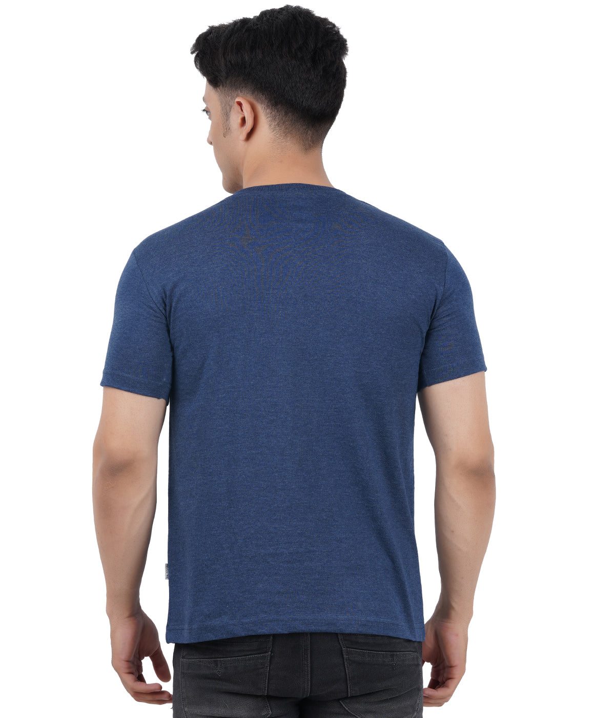 Navy Melange V Neck Tshirt -Style #0904