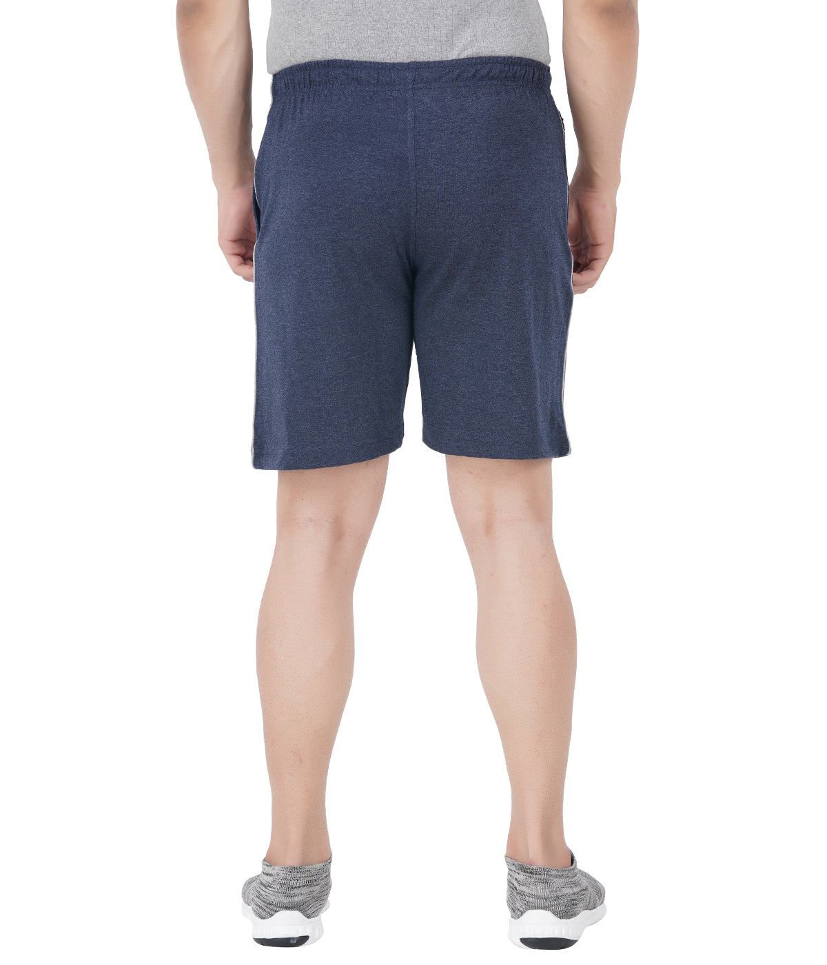 Navy Melange Piping Shorts -Style #0504
