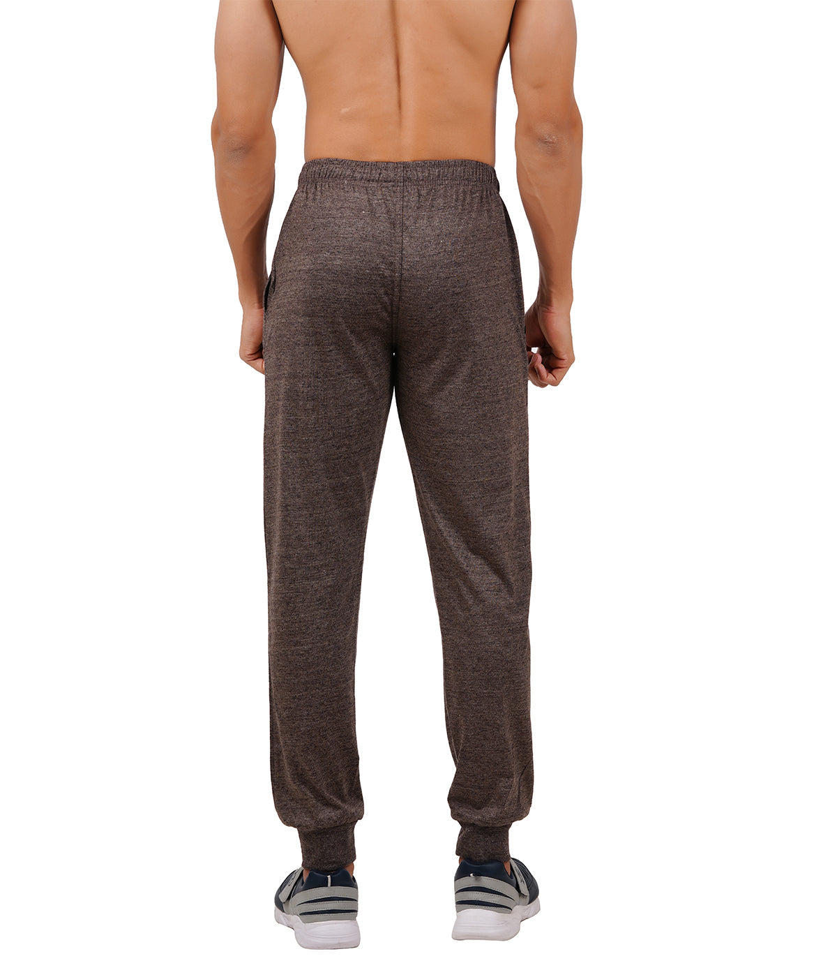Brown Melange Bottom Rib Track Pant- Style #417