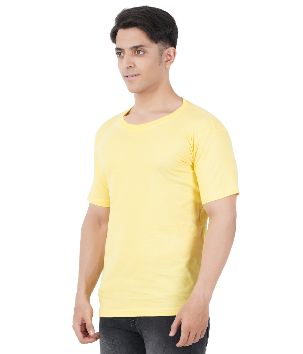 Yellow Round Neck Tshirt -Style #0804