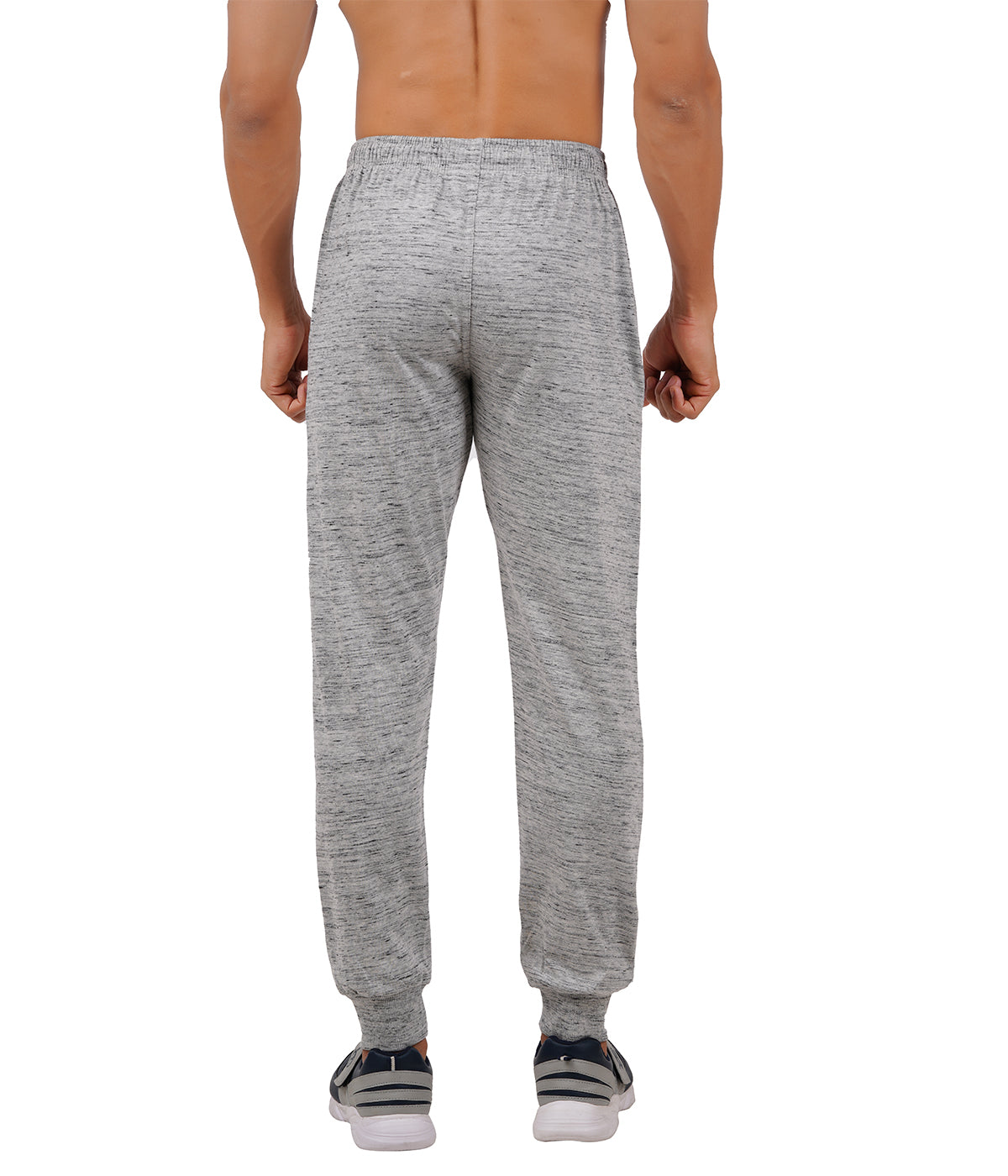 Grey Melange Bottom Rib Track Pant- Style #417
