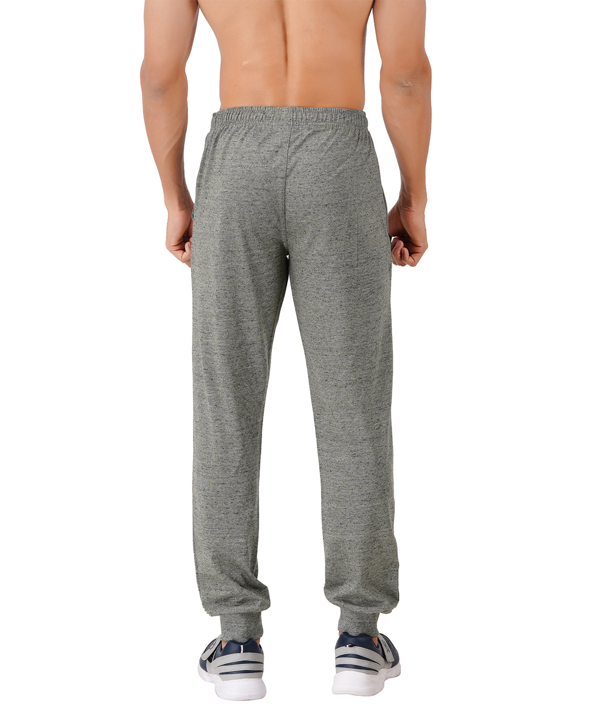 Olive Melange Bottom Rib Track Pant- Style #417