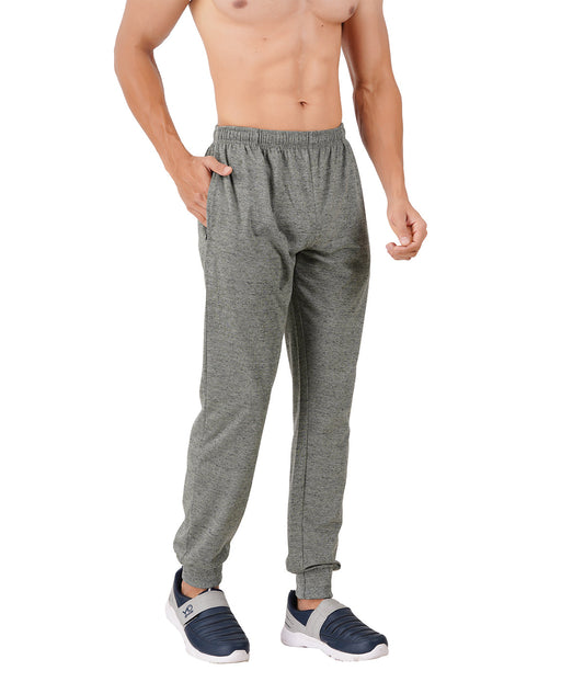Olive Melange Bottom Rib Track Pant- Style #417