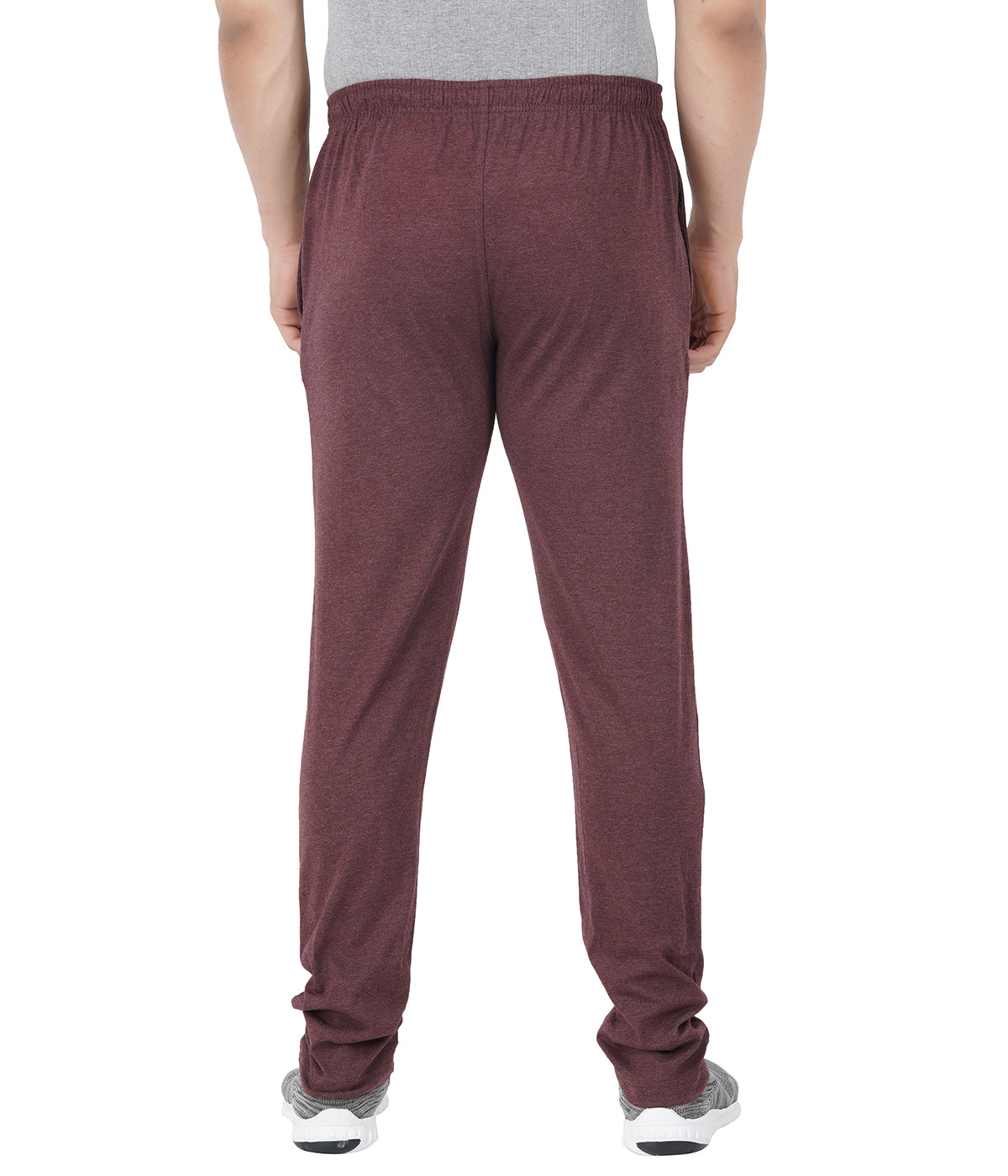 Brown Melange Slim Fit Zipper Trackpant-Style #0408