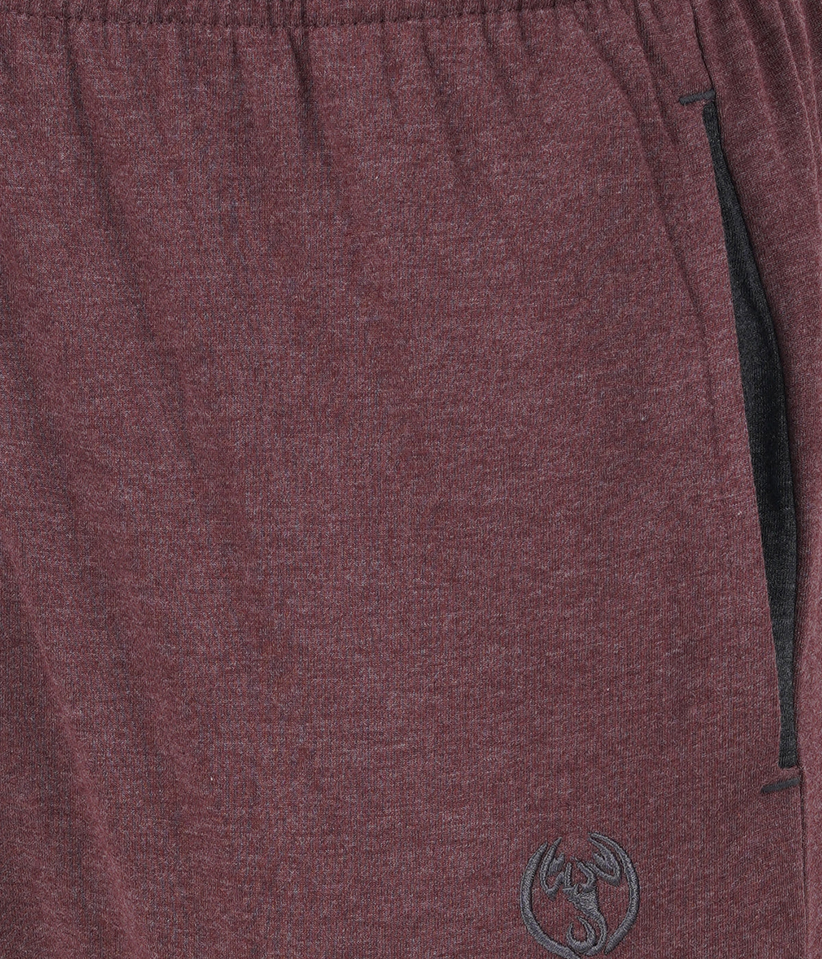 Brown Melange Slim Fit Zipper Trackpant-Style #0408