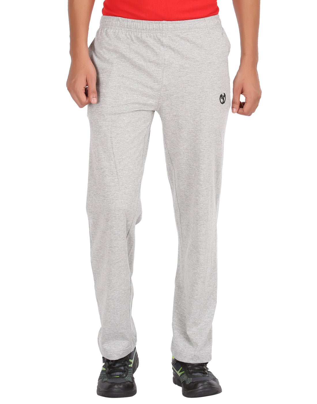 Grey Melange Plain Zipper Trackpant -Style #0404