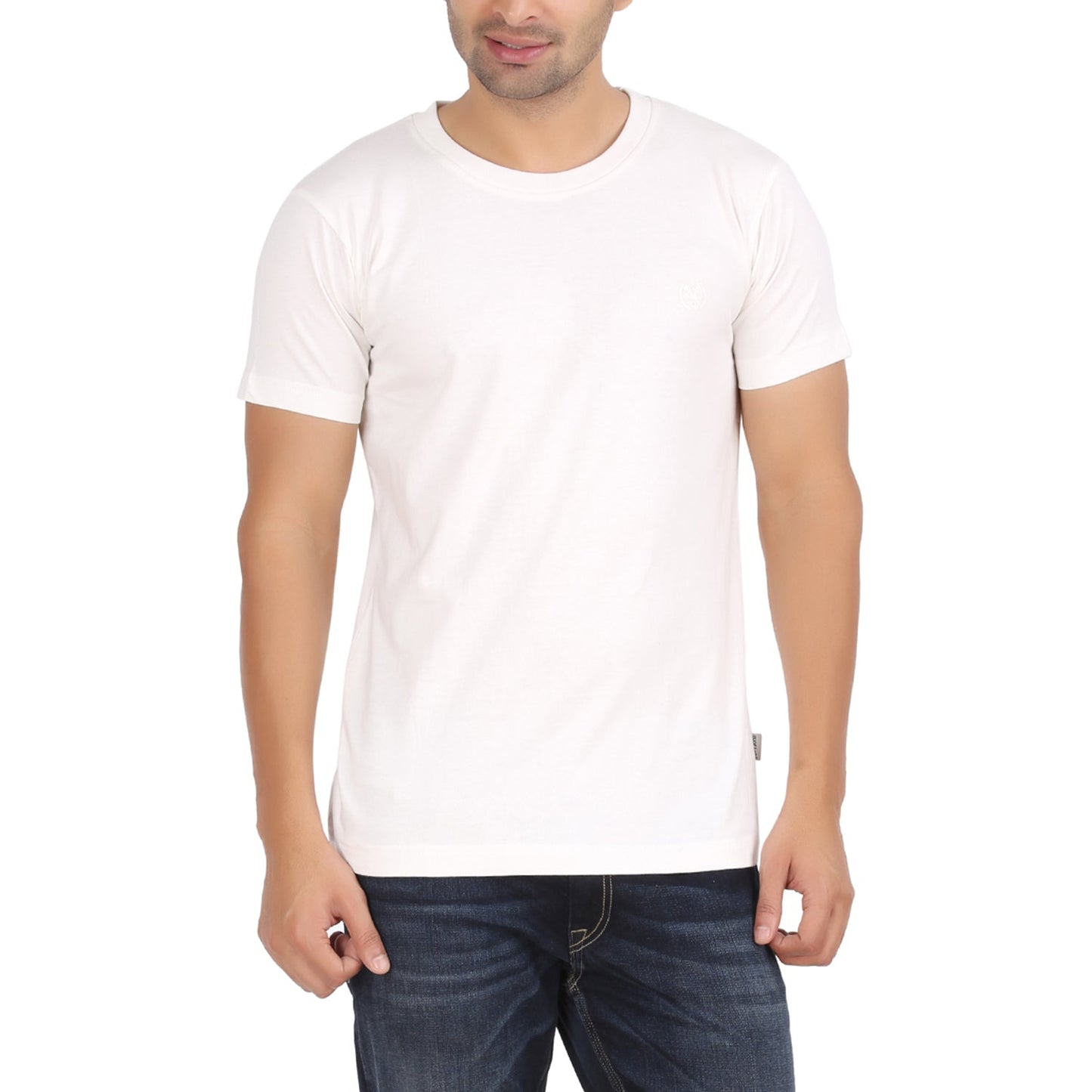 Off White Round Neck Tshirt -Style #0804