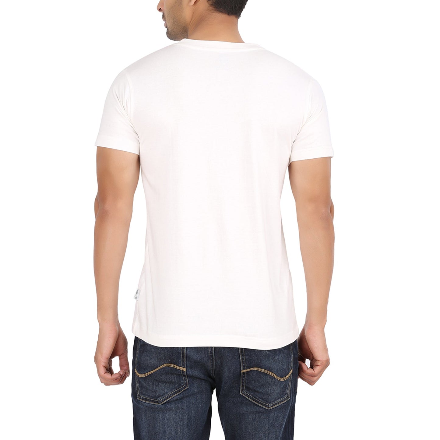 Off White Round Neck Tshirt -Style #0804