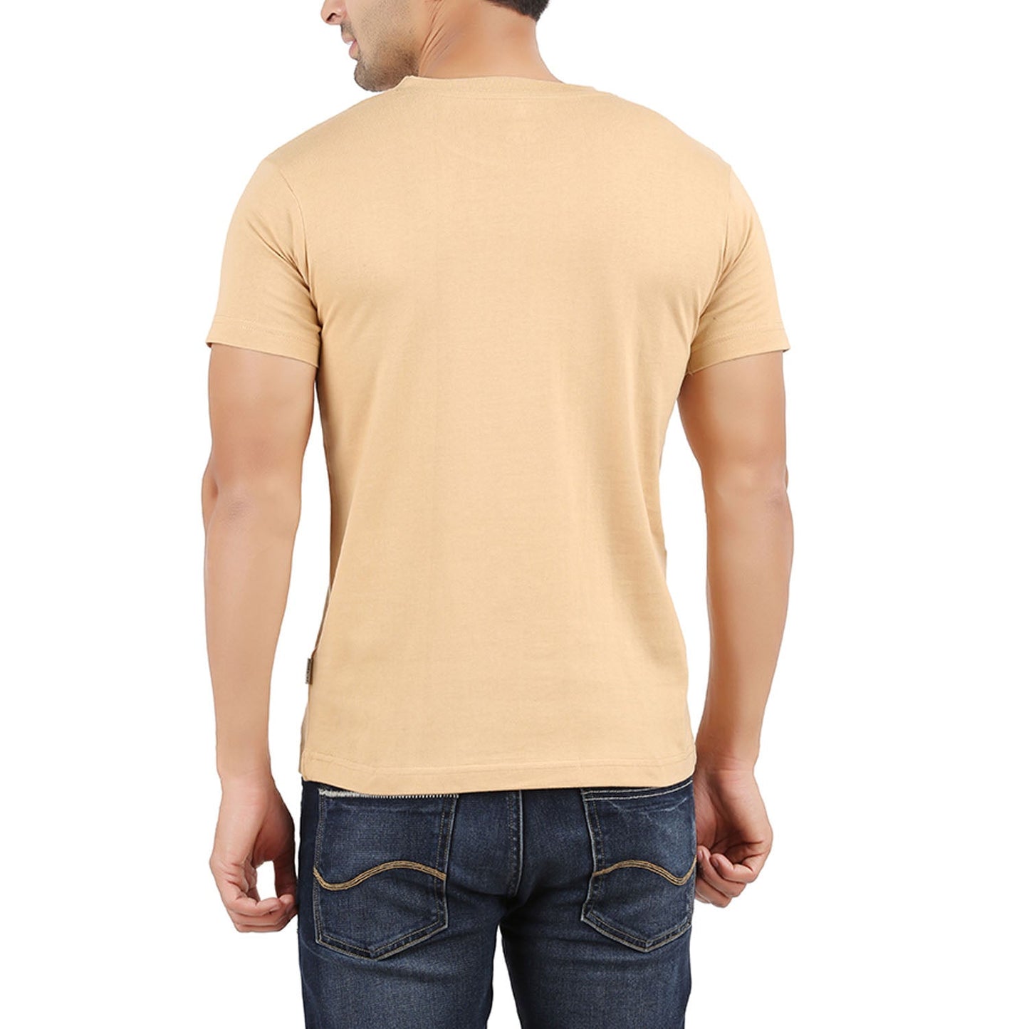 Cream Round Neck Tshirt -Style #0804