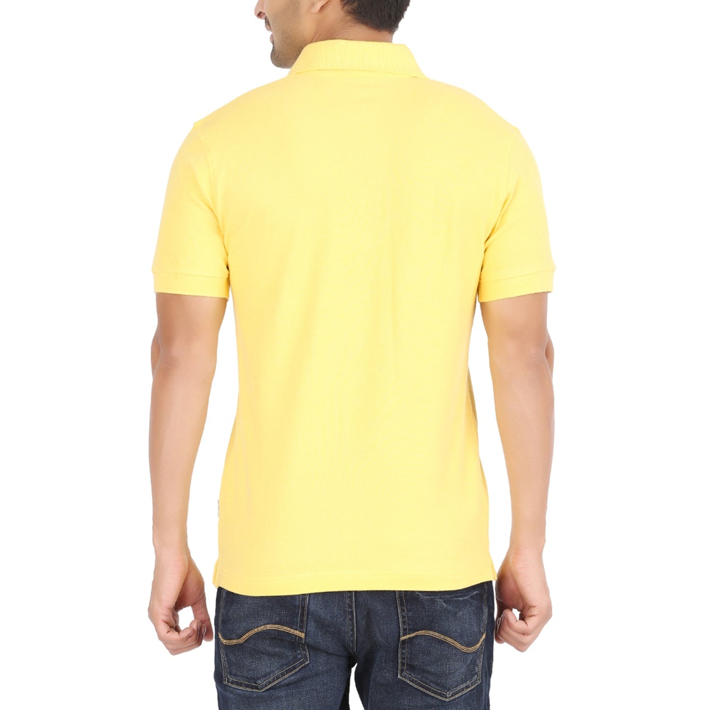Yellow Polo Tshirt With Pocket-Style #0705