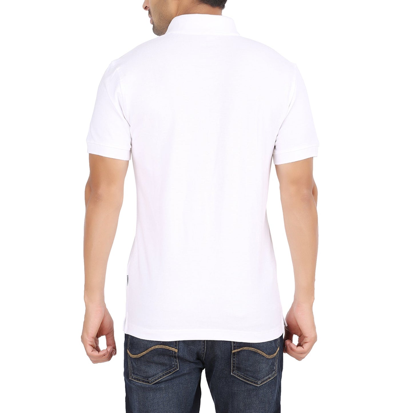 White Polo Tshirt With Pocket-Style #0705