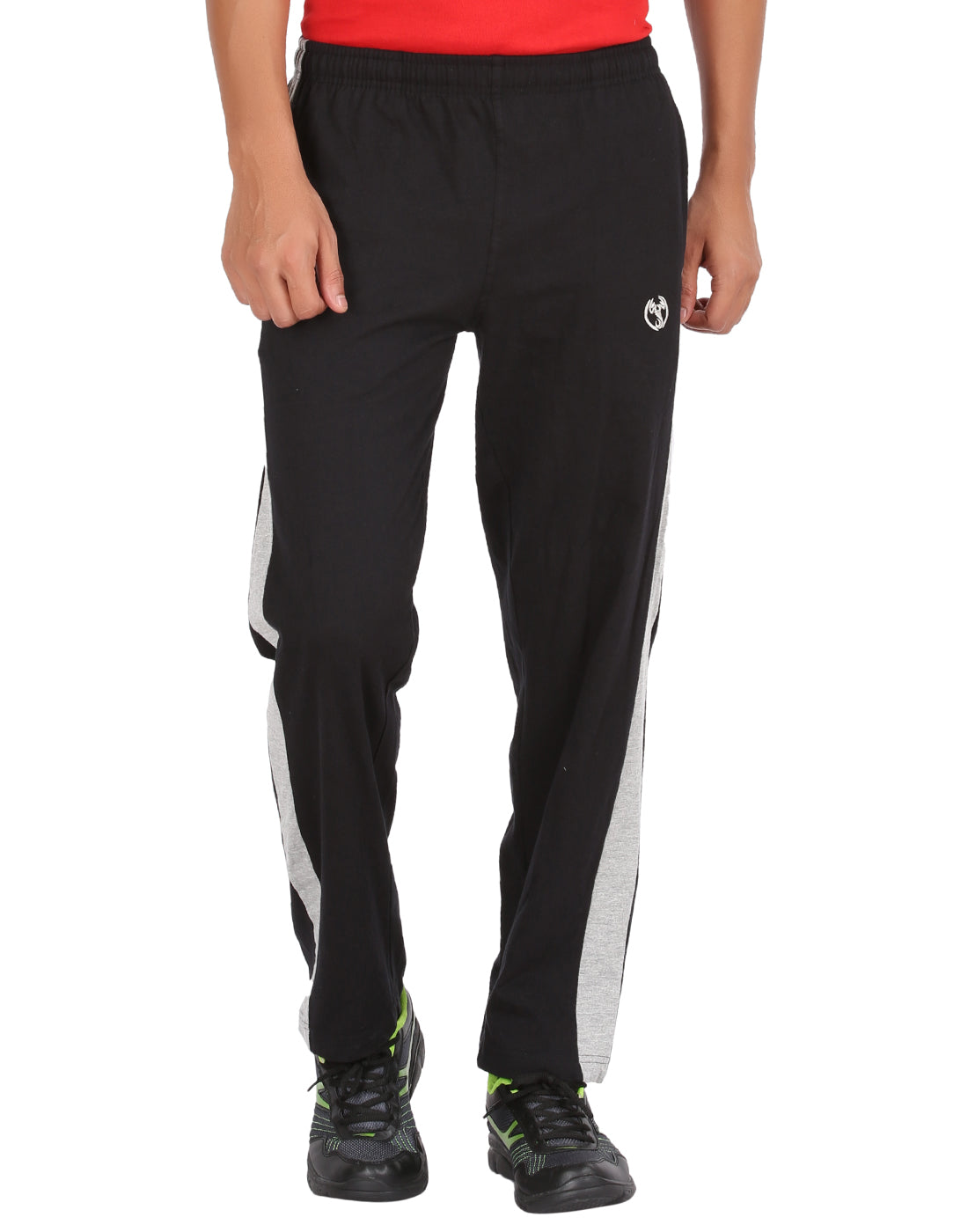 Black Side Panel Zipper Trackpant -Style #0406