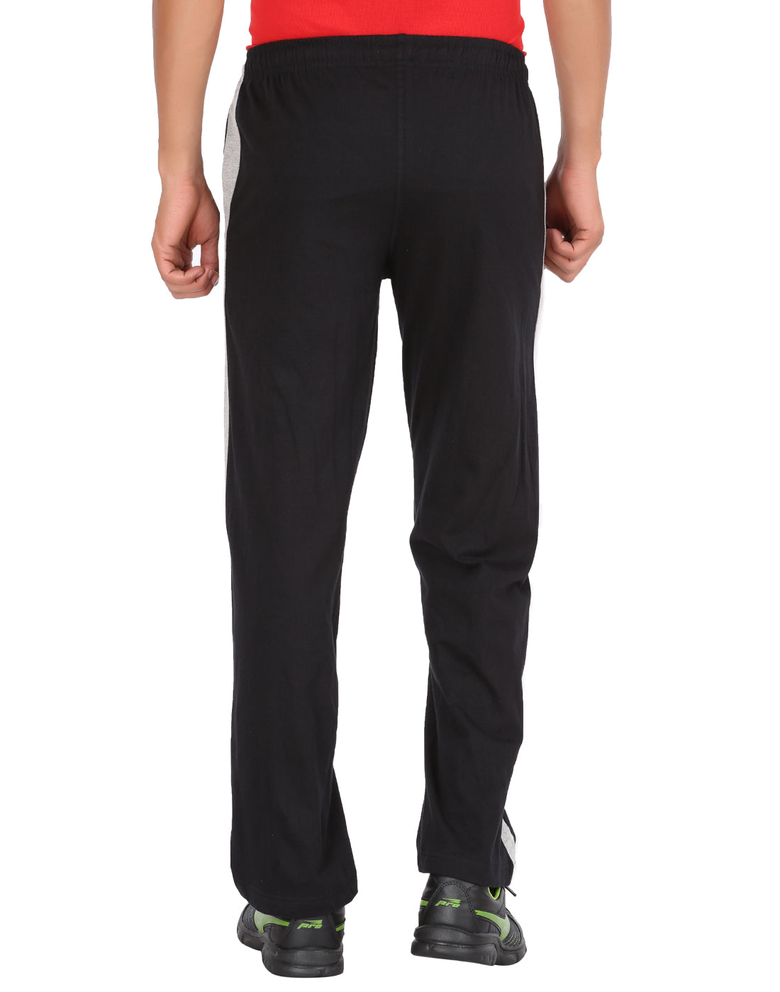 Black Side Panel Zipper Trackpant -Style #0406