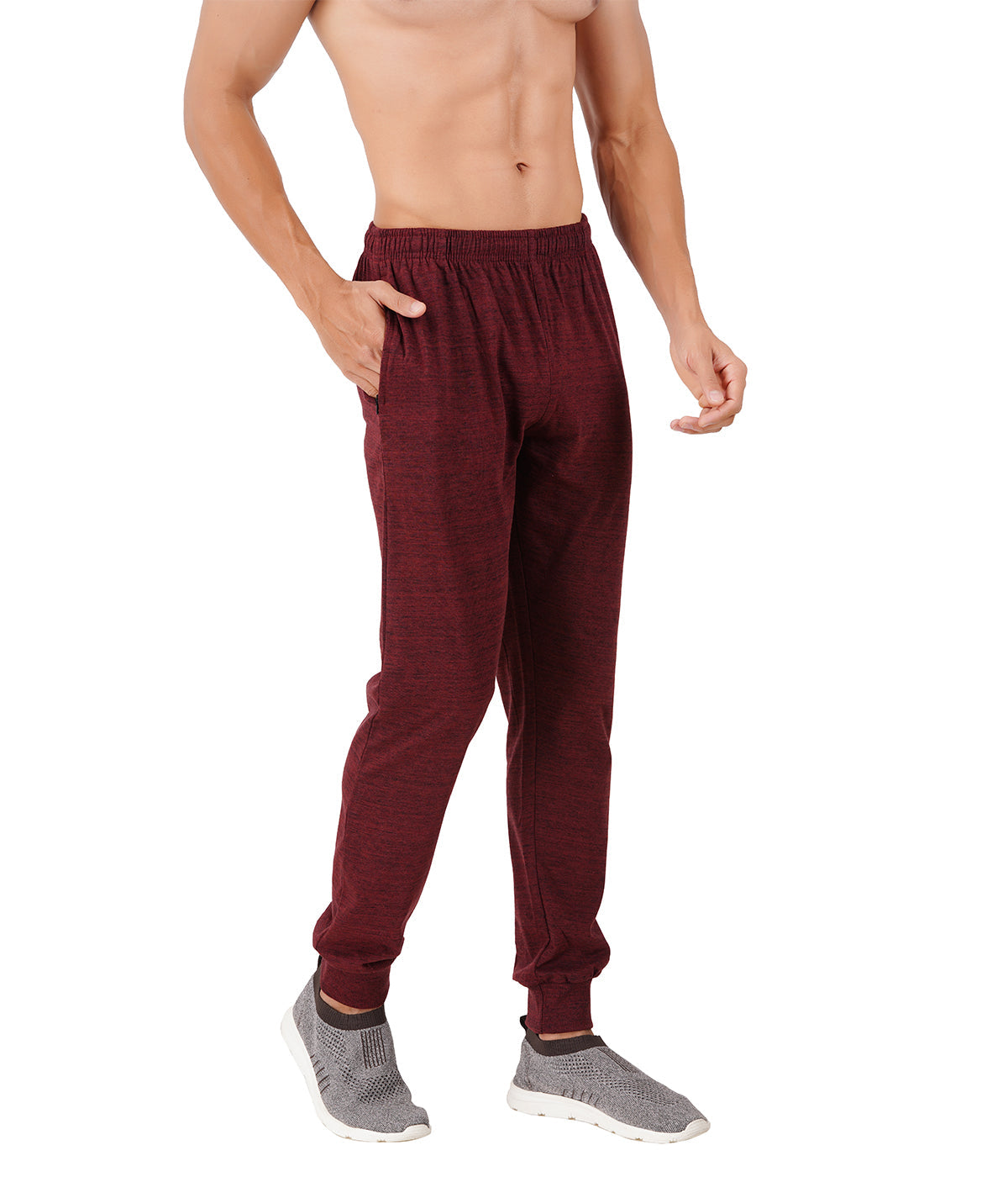 Maroon Bottom Rib Track Pant- Style #417 – Scorpion India