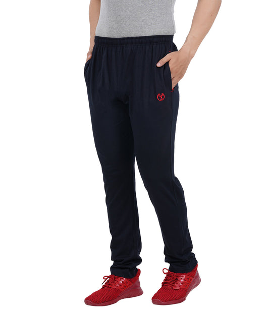 Navy Slim Fit Zipper Trackpant-Style #0408
