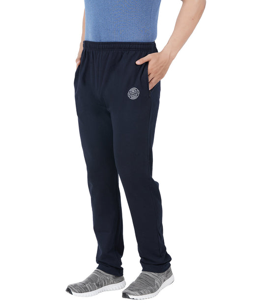 Premium Navy Blue Plain Zipper Trackpant - Style #0410