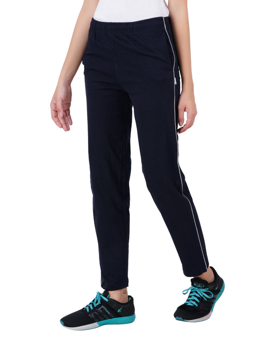 Navy Blue Piping Trackpant-Style #L-0405