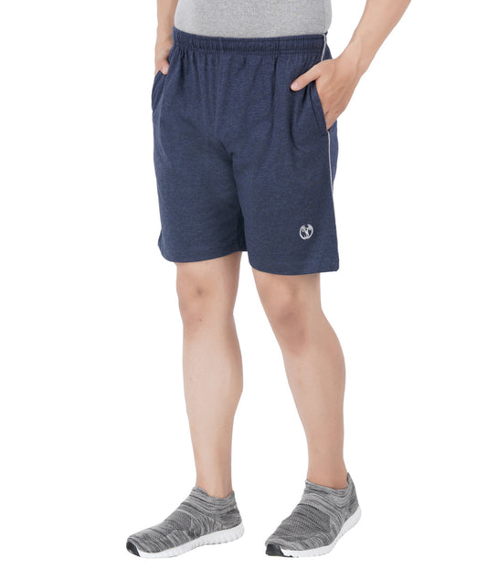 Navy Melange Piping Shorts -Style #0504