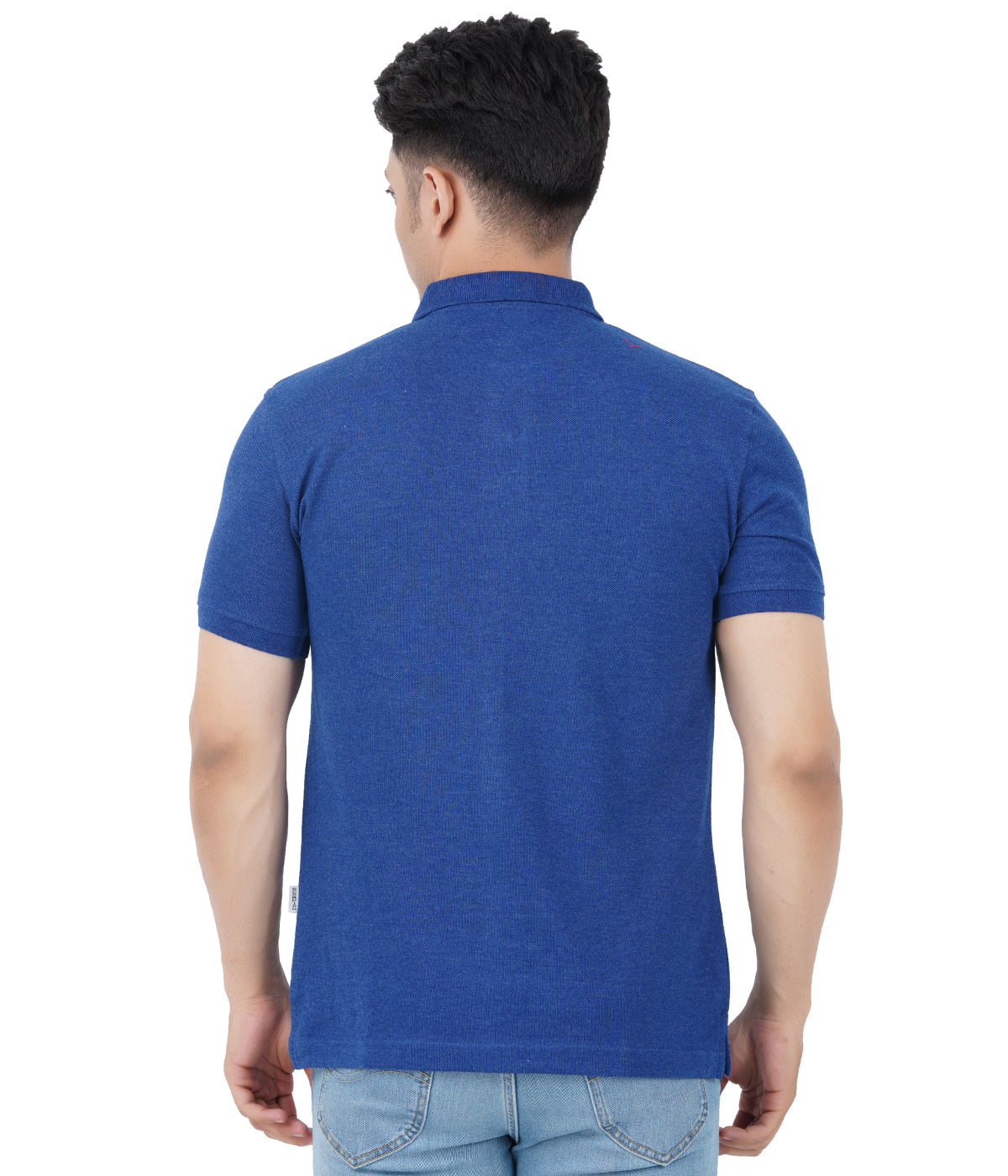 Royal Melange Polo Tshirt With Pocket-Style #0705