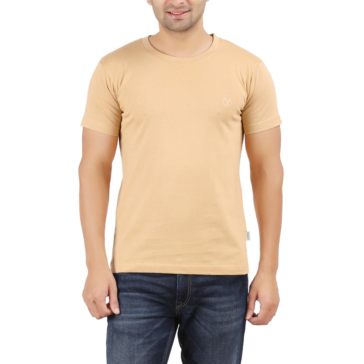 Cream Round Neck Tshirt -Style #0804